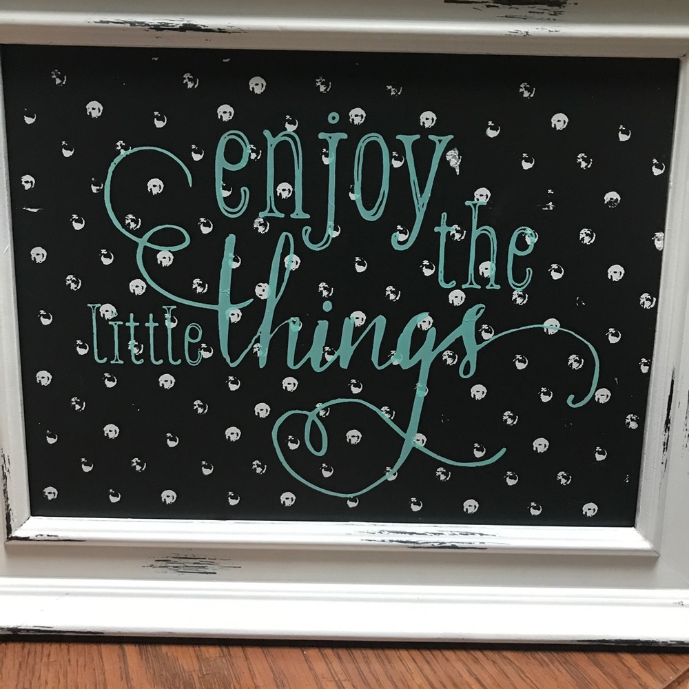 Porcelain magnetic chalkboard